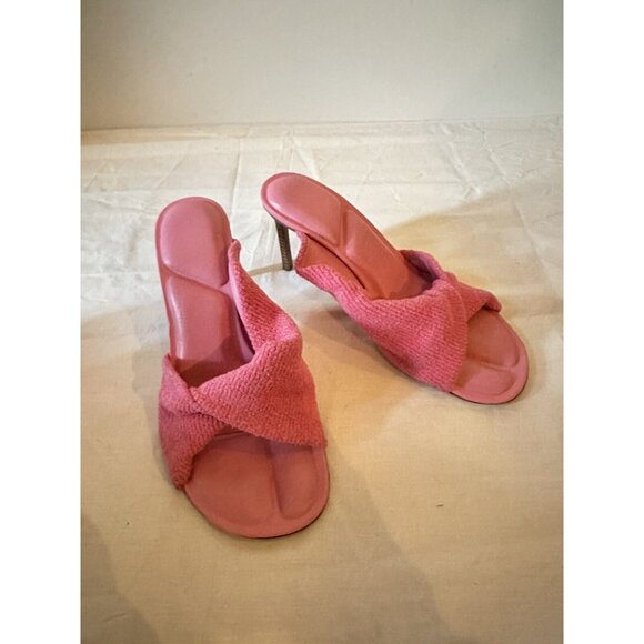 JACQUEMUS Les Mules Bagnu Heels Dark Pink - Picture 3 of 9